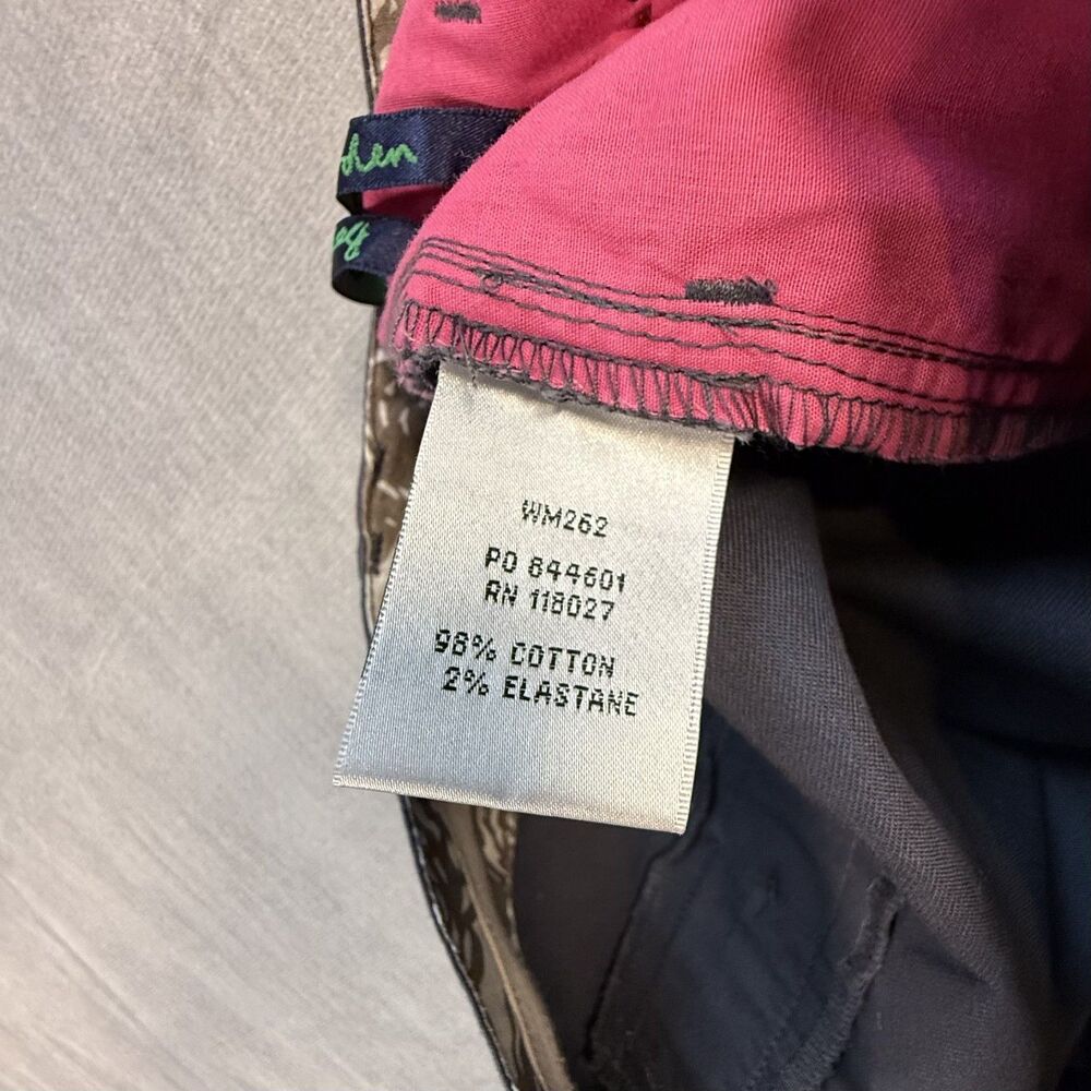 Boden Pants Womens 14L Blue Wide Leg Dress Trousers Cuffed Stretch NEW - Picture 5 of 10